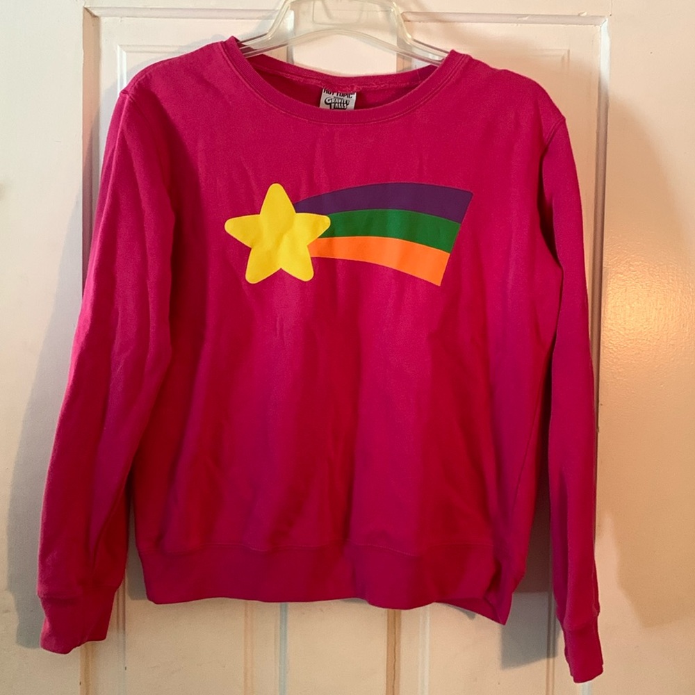 Gravity Falls Mabel Pines star & rainbow sweatshirt Hot Topic women’s Medium
